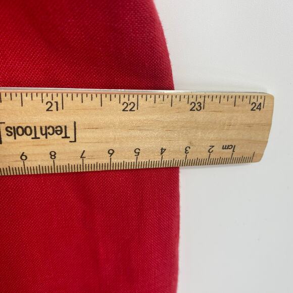 Coldwater Creek Dress Women’s 14 Red Linen Bicycle Embroidered Whimsical - Picture 7 of 8